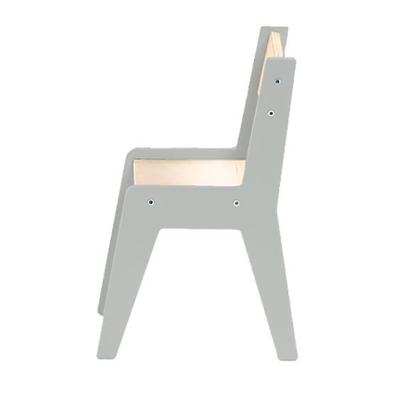 Children's Furniture Set Table and Two Chairs with Accessories - Gray