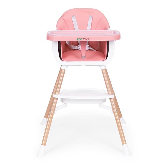 Children's High Chair 2-in-1 Pink ECOTOYS