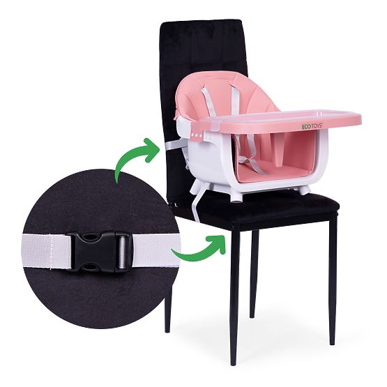 Children's High Chair 2-in-1 Pink ECOTOYS