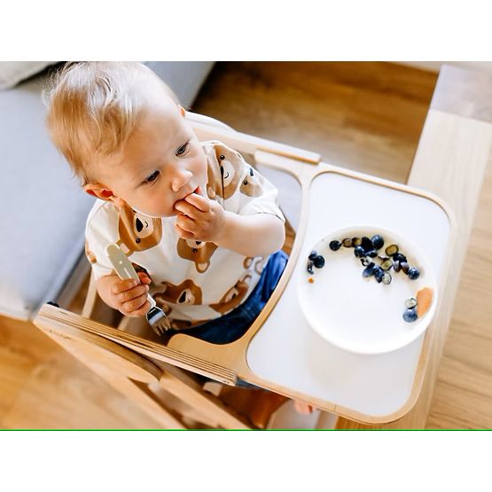 Children's High Chair and Learning Tower 2-in-1 - Natural