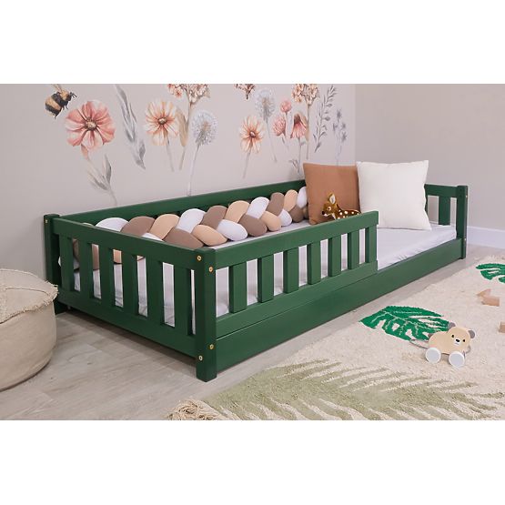 Children's Low Bed Montessori Ourbaby Meadow - Green