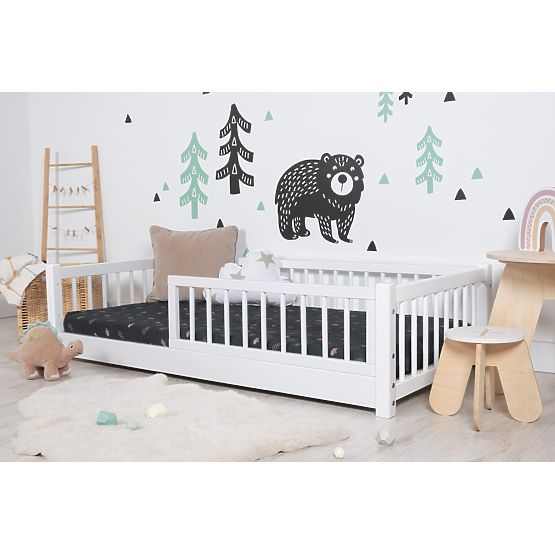 Children's Low Bed Montessori Ourbaby - White