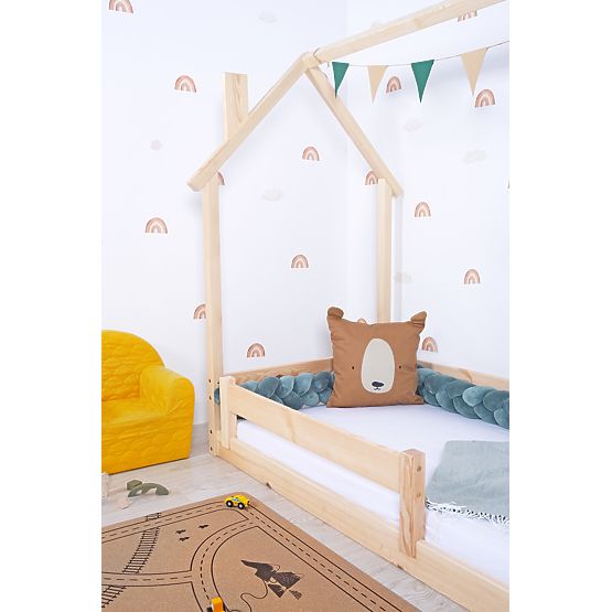 Children's Montessori bed Chimney house - natural