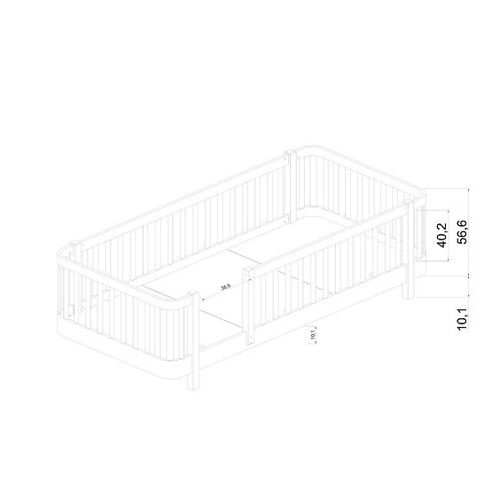 Children's Montessori beech bed Kate