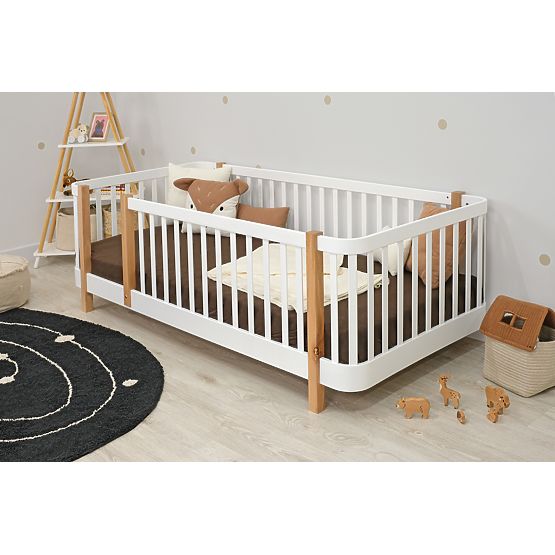 Children's Montessori Beech Bed Kate - White