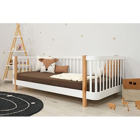 Children's Montessori Beech Bed Kate - White