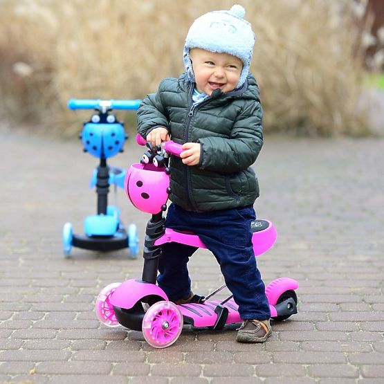 Children's odrazedlo and scooter ladybug - pink