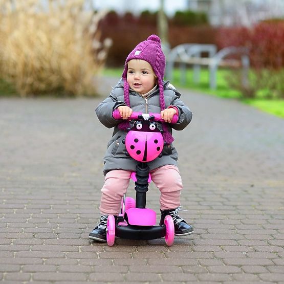 Children's odrazedlo and scooter ladybug - pink
