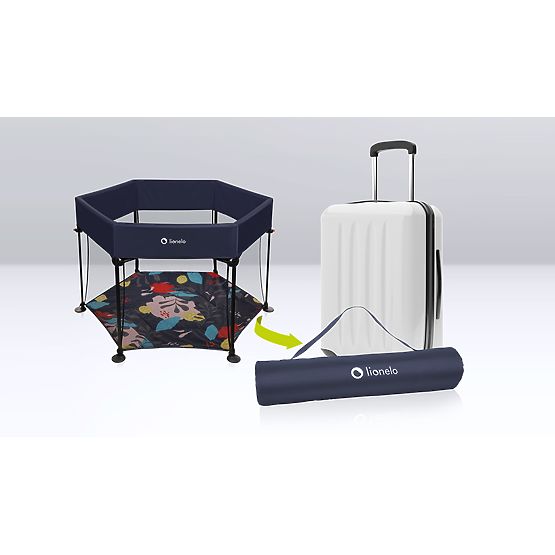 Children's playpen Lionelo Roel - Blue Navy
