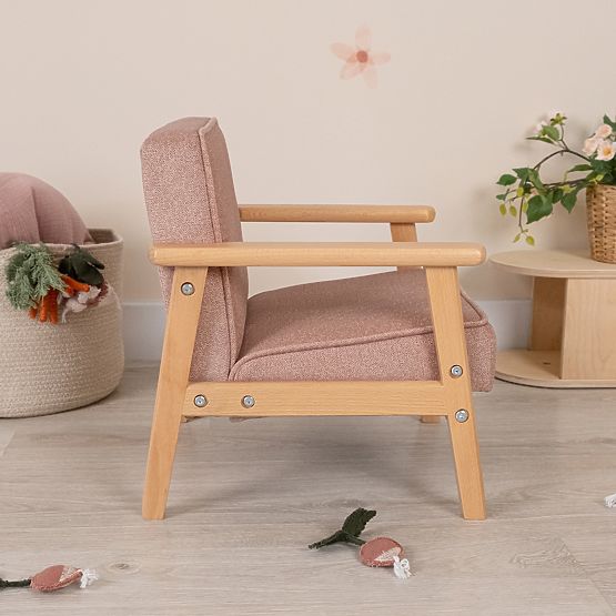 Children's Retro Pink Armchair Sakura