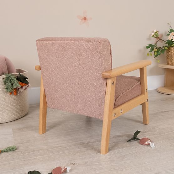 Children's Retro Pink Armchair Sakura