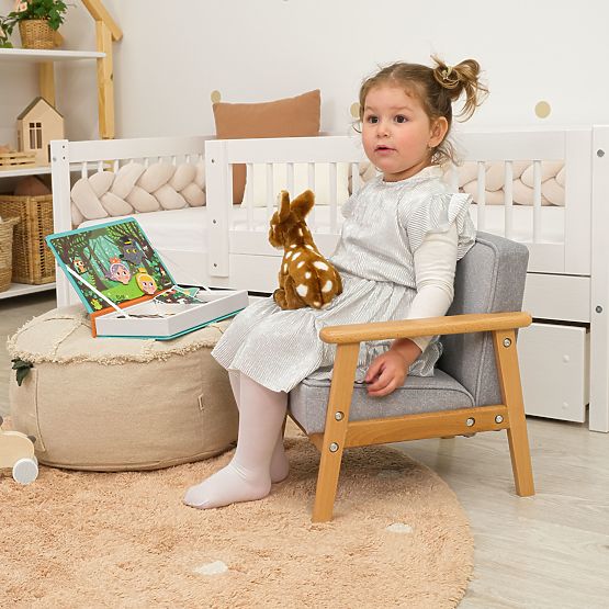 Children's Retro Pink Armchair Sakura