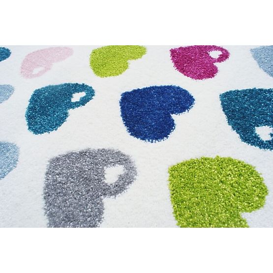 Children's rug hearts colorful