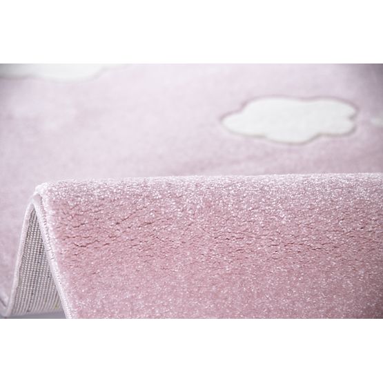 Children's rug Starlight pink and white