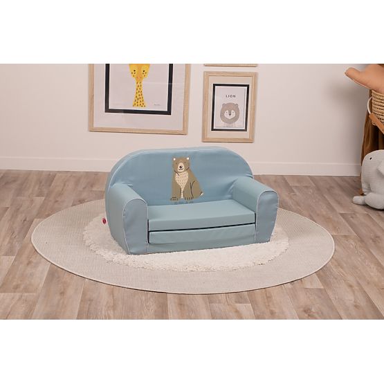 Children's Sofa Bear Green Corduroy