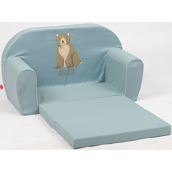 Children's Sofa Bear Green Corduroy