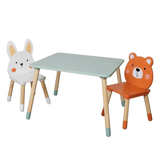 Children's Table and Chairs Ourbaby - Playful Forest Friends