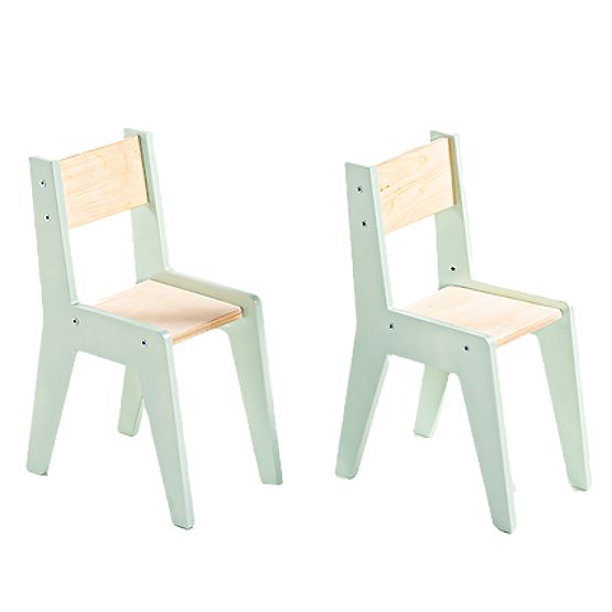 Children's Table and Two Chairs Set with Accessories - Mint