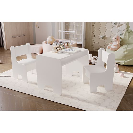 children's table Timi and two chairs color white