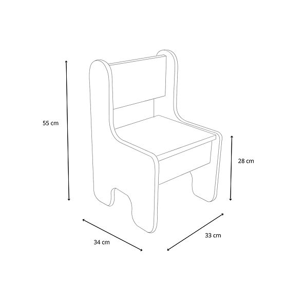 children's table Timi and two chairs color white