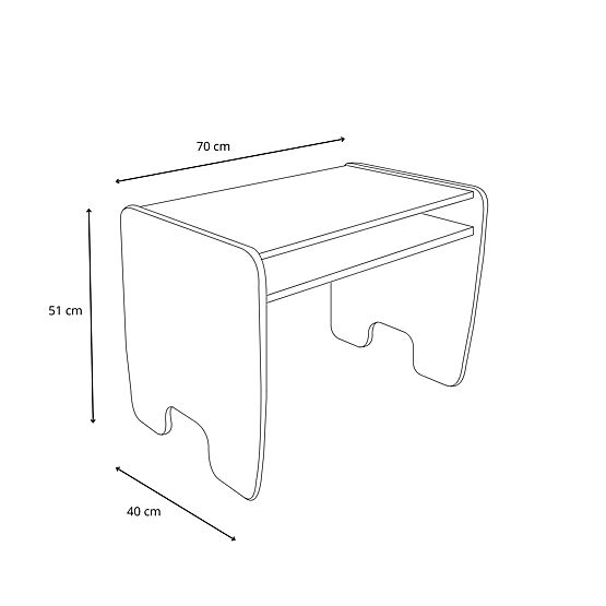 children's table Timi + chair color white