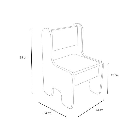 children's table Timi + chair color white