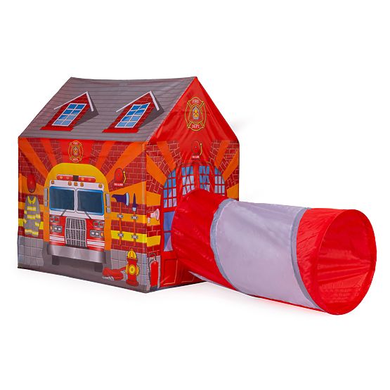 Children's Tent with Tunnel Fire Station Playground IPLAY