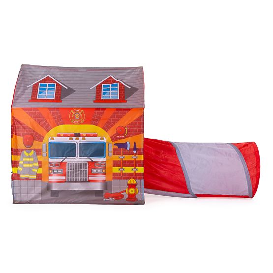 Children's Tent with Tunnel Fire Station Playground IPLAY