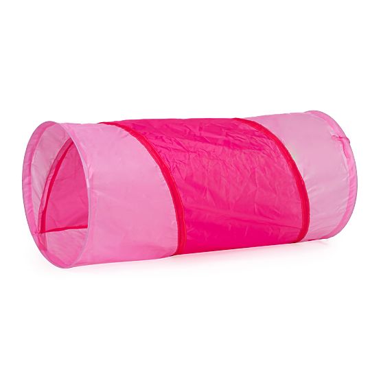 Children's tent with tunnel - pink house