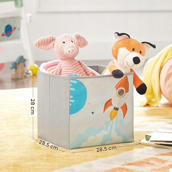 Children's Toy Shelf Cabinet with 5 Shelves, 2 Storage Boxes, and Book Compartments
