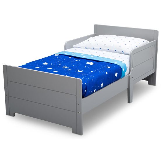 Children's wooden bed - grey