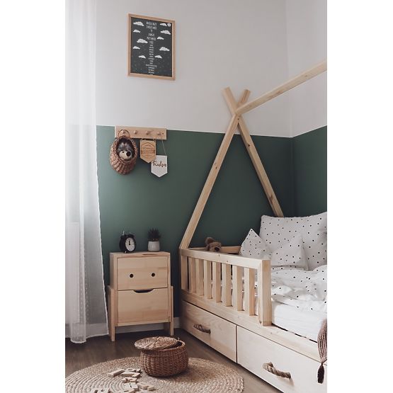 Children's wooden bed TIPI - natural