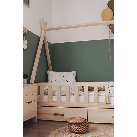 Children's wooden bed TIPI - natural