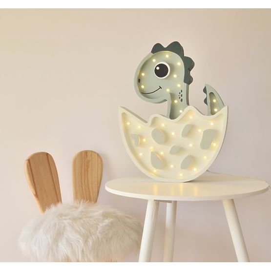 Children's wooden lamp ICE lamp Dino - pastel green