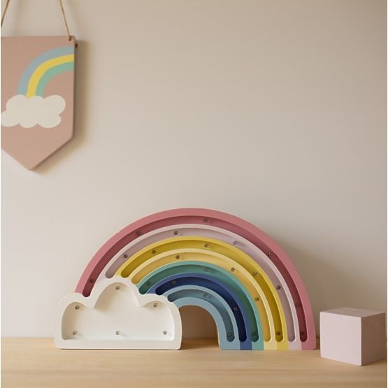 Children's wooden lamp ICE lamp Pastel rainbow