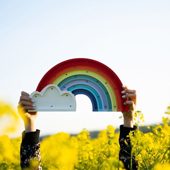 Children's wooden lamp ICE lamp Rainbow