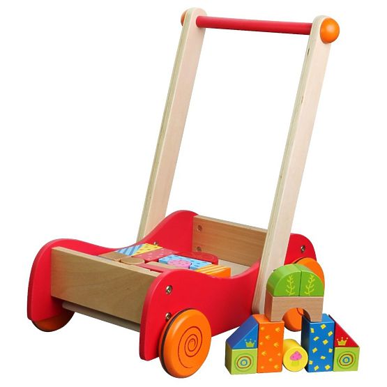 Children's wooden stroller and inserter