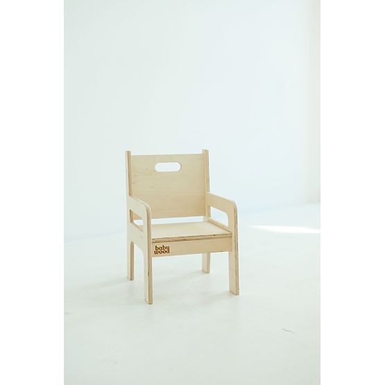 Children's Wooden Table with Chair S/M - Natural