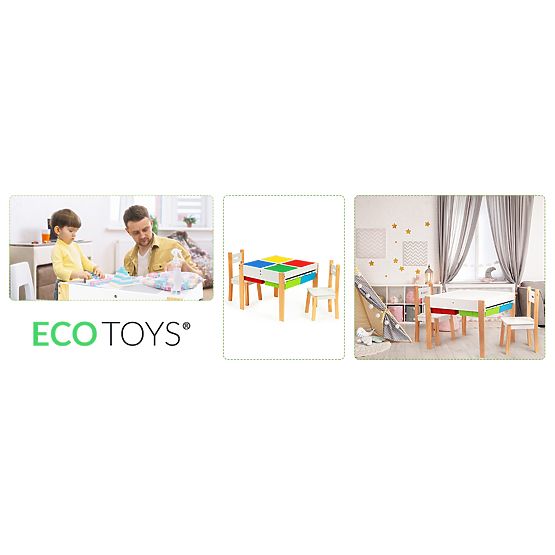 Children's Wooden Table with Chairs Creative
