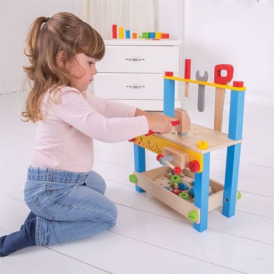 Children's workshop with tools