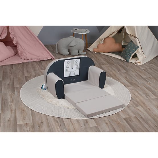 Children's sofa Tigřík - gray