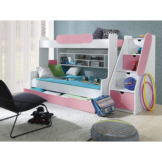 Children storey bed Segan pink
