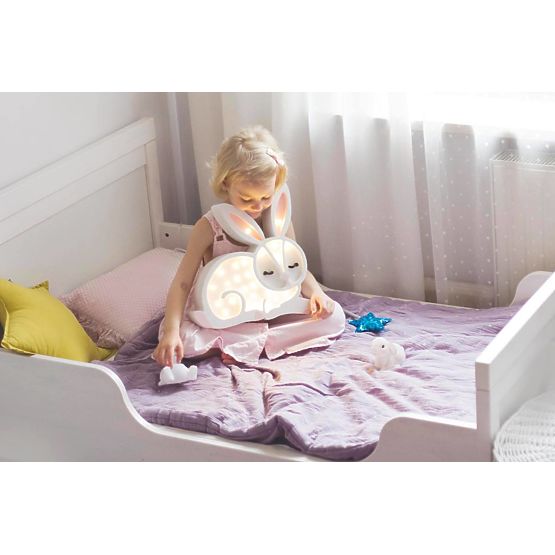 Children wood lamp Bunny - white