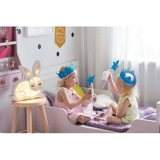 Children wood lamp Bunny - white