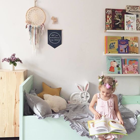 Children wood lamp Bunny - white