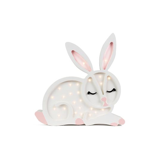Children wood lamp Bunny - white