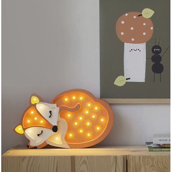 Children wood lamp Liška