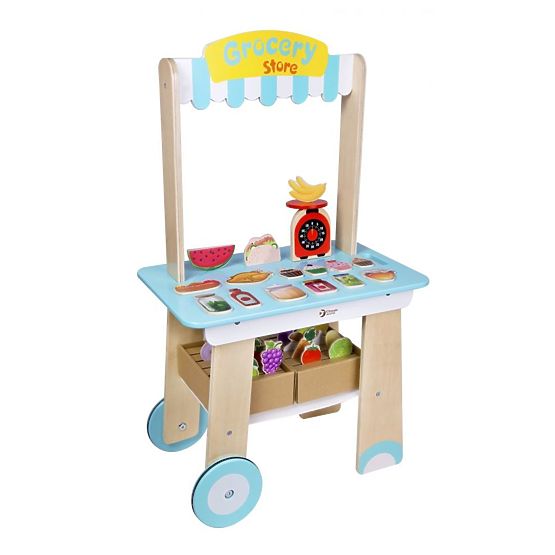 Children wooden trade with equipment