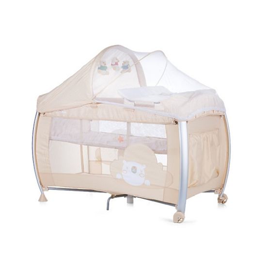 CHIPOLINO Casida Play Pen and Crib Travel Cot - Cream Bear