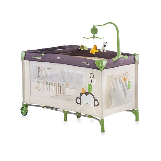 CHIPOLINO Mila Play Pen and Crib - Brown